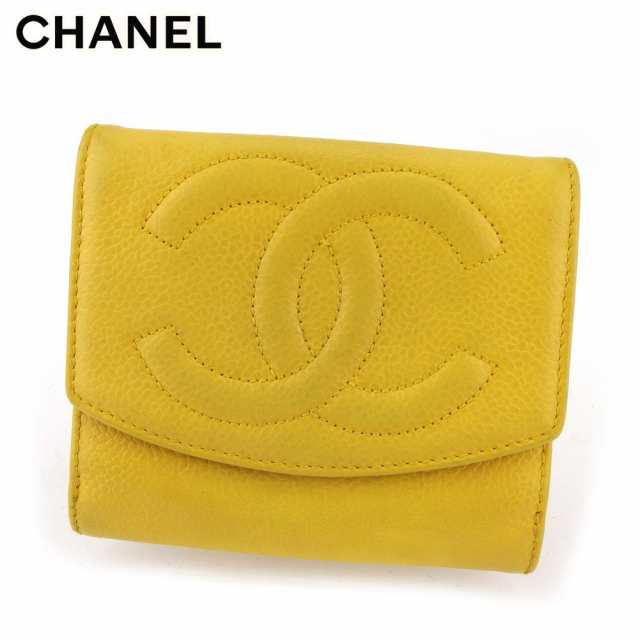 シャネル CHANEL 二つ折り財布 ココマーク    レディース