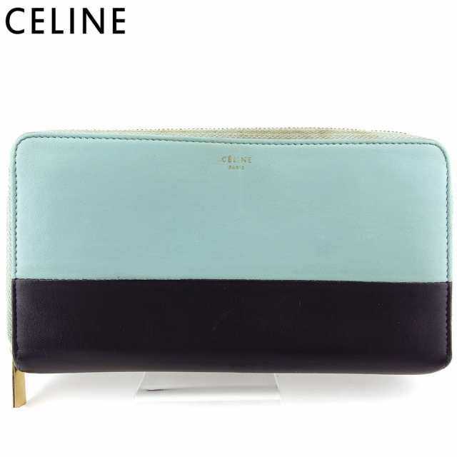 セリーヌラウンドファスナー ラベンダー バイカラー 長財布 CELINE