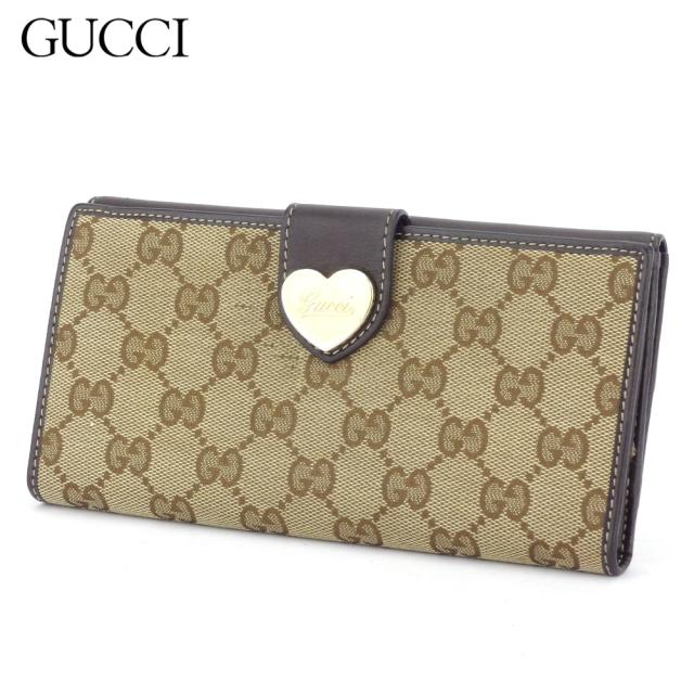 グッチ 長財布 ｗホック 財布 ラブリーハート 3550 ｇｇキャンバス Gucci 中古の通販はau Pay マーケット ブランドデポtokyo