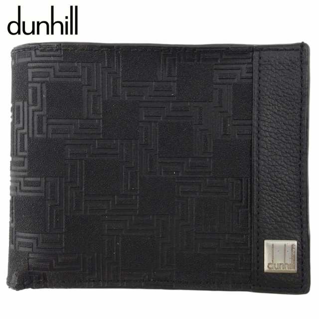 ダンヒル dunhill 二つ折り財布 WG3000A ブラック レザー - 財布