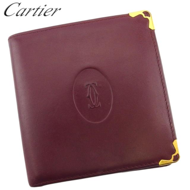カルティエ 二つ折り 財布 ミニ財布 マストライン レディース メンズ 中古の通販は 22,637円