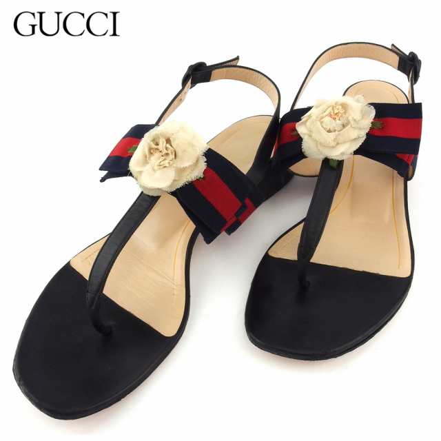 グッチ サンダル シューズ 靴 レディース 40サイズ リボン フラワー シェリーライン Gucci 中古の通販はau Pay マーケット ブランドデポtokyo