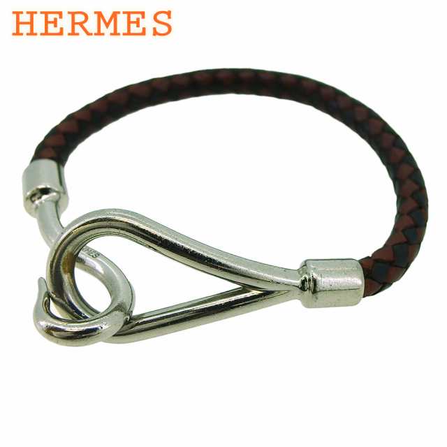 エルメス ブレスレット アクセサリー レディース メンズ ジャンボブレス ブラウン ブラック シルバー レザー シルバー金具 Hermes エの通販はau Pay マーケット ブランドデポ