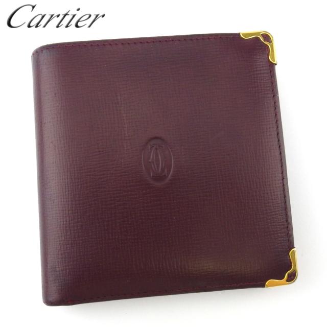 カルティエ 二つ折り 財布 ミニ財布 マストライン レディース メンズ 中古の通販は 19,191円