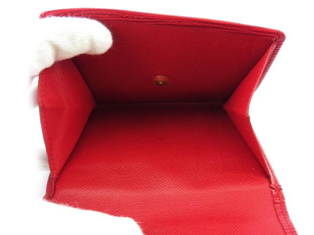 ルイヴィトン エピ ポルト モネ ビエ カルトクレディ 三つ折り財布 本革 赤 ルイヴィトン エピ ポルトモネビエカルトクレディ 三つ折り財布