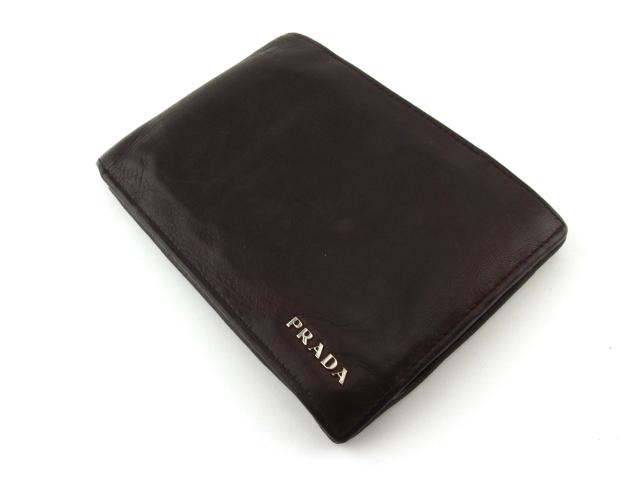 プラダ 二つ折り 財布 ミニ財布 ロゴ メンズ 中古の通販はau PAY 