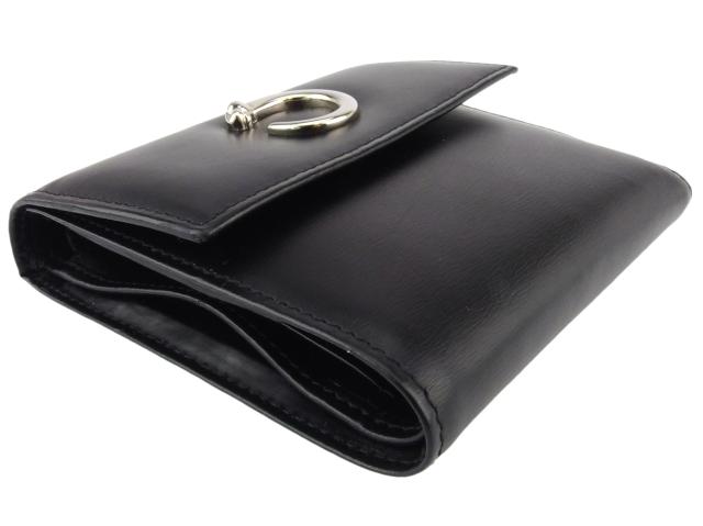 付属品完備　カルティエ　三つ折り財布　パンテール　コンパクトウォレット　レザー カルティエ 三つ折り 財布 ミニ財布 パンテール レディース