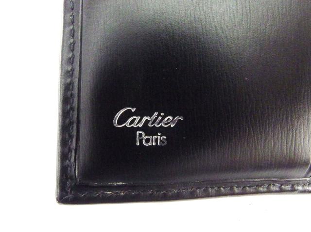 付属品完備　カルティエ　三つ折り財布　パンテール　コンパクトウォレット　レザー Cartier カルティエ パンテール ドゥ ミニウォレット 三つ折り
