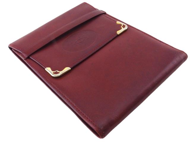 カルティエ 三つ折り 札入れ 小切手ケース マストライン