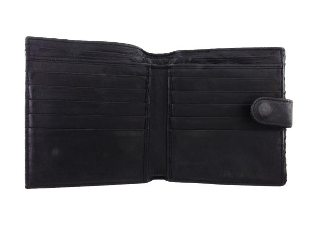ボッテガヴェネタ イントレチャート レザー Wホック 二つ折り 長財布 フラップ ボッテガヴェネタ イントレチャート レザー Wホック 二つ折り 長財布