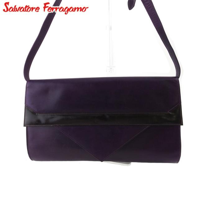 サルヴァトーレ フェラガモ 2WAY ショルダーバッグ クラッチバッグ バイカラー レディース 中古の通販は 15,316円