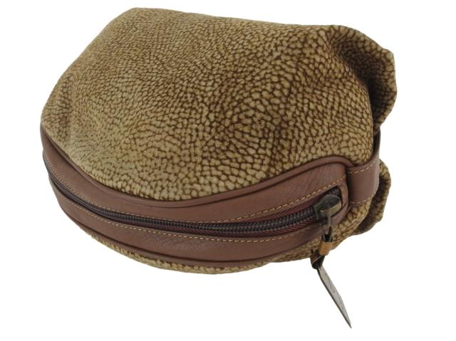 イタリー製Borbonese☆ボルボネーゼ☆三つ折り 長財布 Wフラップ うずら柄 91056 ♪ ボルボネーゼ ハンドバッグ