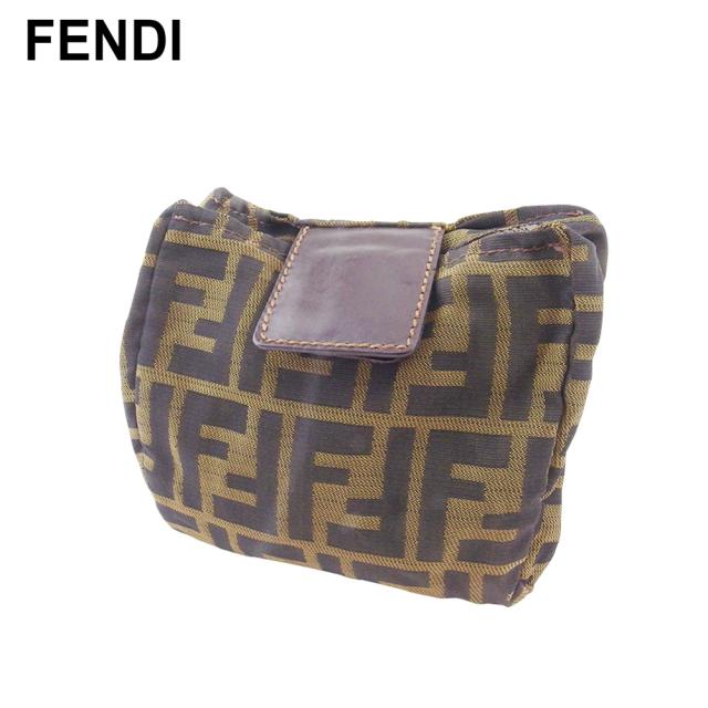 フェンディ ポーチ 化粧ポーチ レディース メンズ ズッカ FENDI 中古の通販は 40,632円