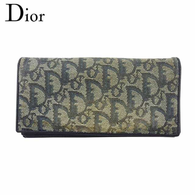 ディオール 長財布 ファスナー付き 財布 レディース メンズ トロッター Dior 中古