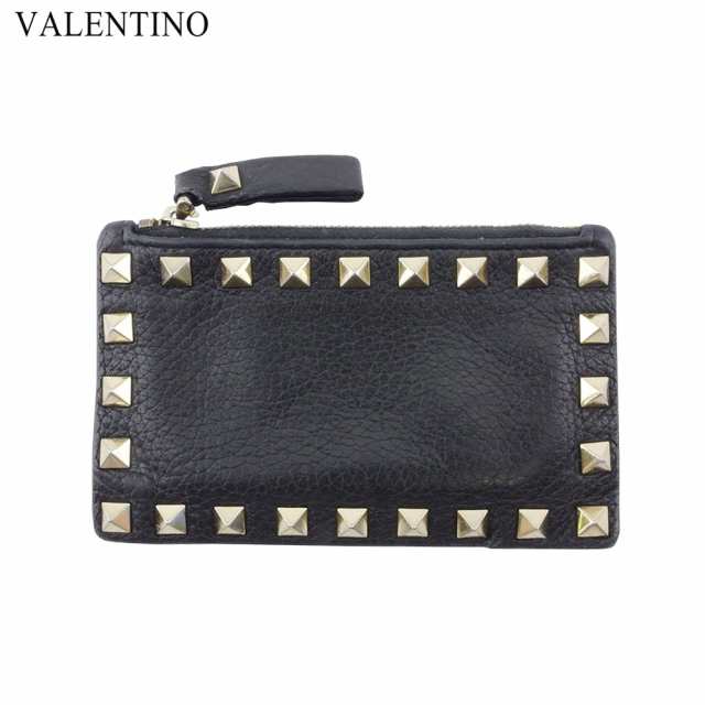 ヴァレンティノ コインケース カードケース パスケース レディース メンズ ロックスタッズ VALENTINO 中古の通販は