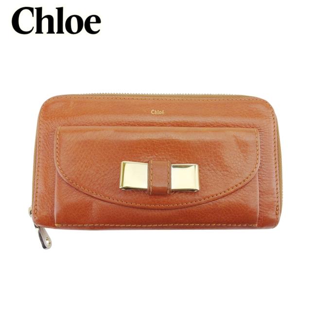 クロエ 長財布 ラウンドファスナー 財布 メタルリボン リリィ レディース 中古の通販は 13,684円
