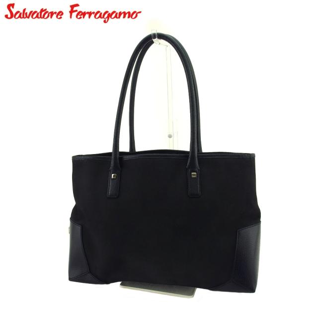 サルヴァトーレ フェラガモ トートバッグ トート ショルダー バッグ ロゴプレート レディース 中古の通販は