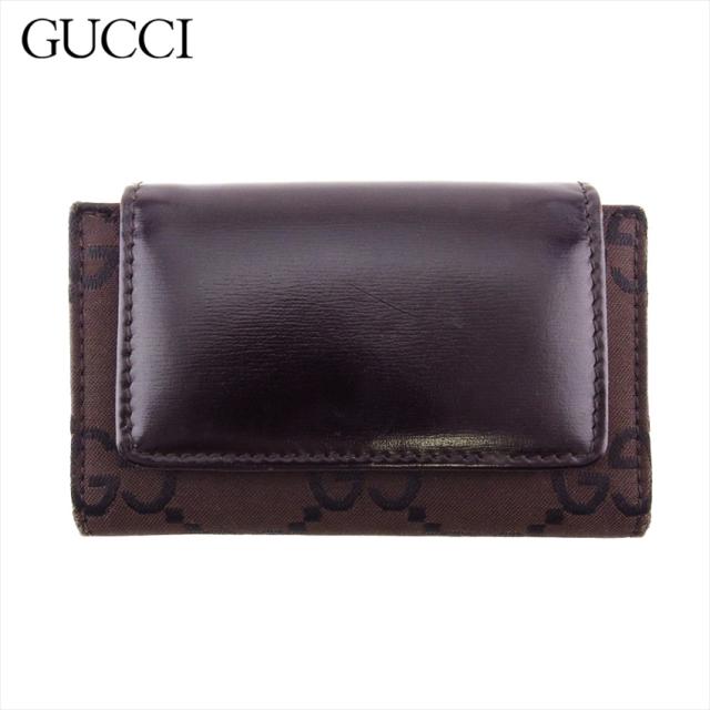 グッチ キーケース 6連キーケース GGキャンバス レディース メンズ 中古の通販は