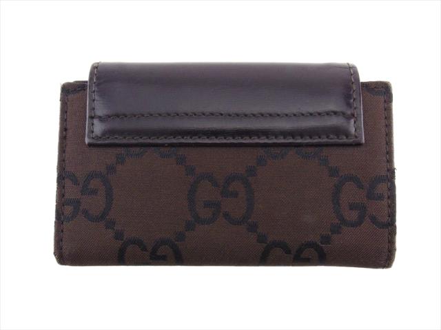 N2875 未使用!! グッチ GGキャンバス レザー 6連 キーケース グッチ GUCCI 6連キーケース 203551 ハートデザイン GG