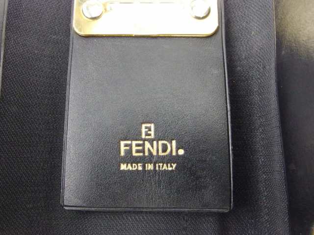 FENDI フェンディ ペカン  キーケース 2261 10163 098 キャンバス レザー  オリーブ シルバー金具  6連 【本物保証】