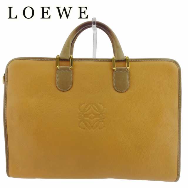 ロエベ ビジネスバッグ ブリーフケース ハンドバッグ レディース メンズ アナグラム LOEWE 中古