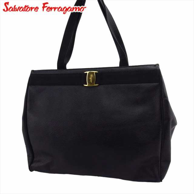 定番在庫Salvatore Ferragamo ヴァラ トートバッグ　シャンパンゴールド バッグ