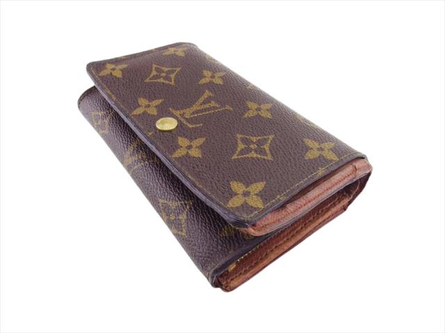 ルイヴィトンモノグラムポルトモネビエトレゾールL字ファスナー二つ折り