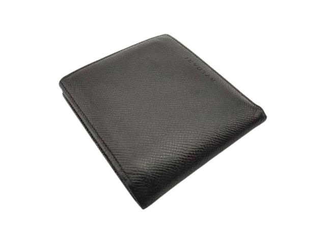 ✨未使用展示品✨BVLGARI ミニ財布　文字柄　エンボスロゴ　クラシコ ブルガリ 二つ折り 財布 ミニ財布 ロゴ クラシコ メンズ 中古の