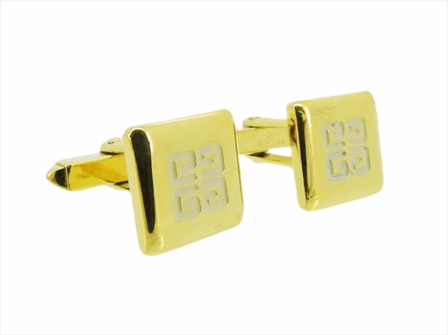 ジバンシィ カフス カフリンクス スウィヴル式 4Gロゴ メンズ 中古