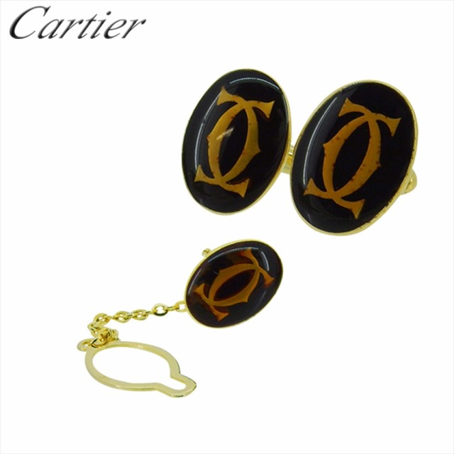 Cartier カルティエ 2C ロゴ タイタック タイピン ネクタイピン-