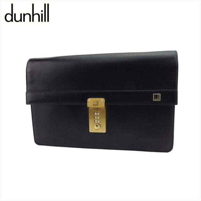 ダンヒル Dunhill カードケース ロゴプレート ブラック ゴールド