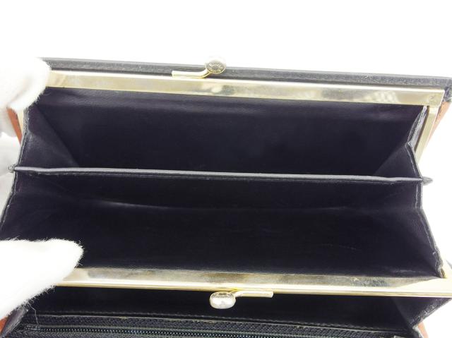 CELINE 長財布 フラップ トリオンフ ゴールド金具 キャビア