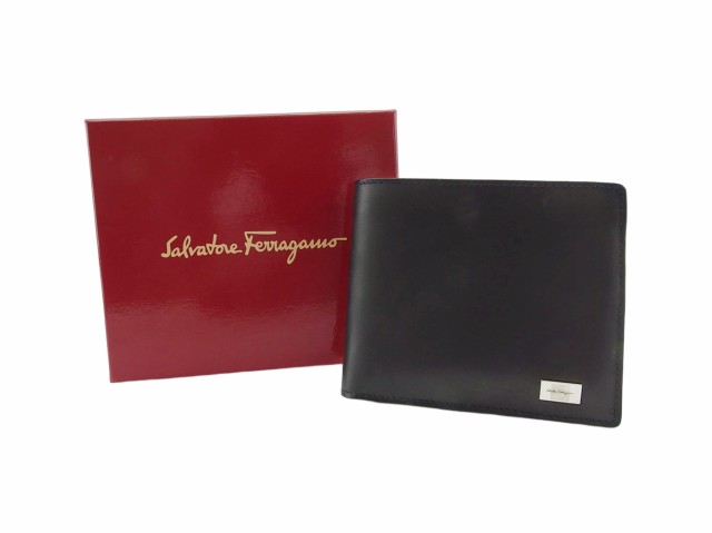 サルヴァトーレ フェラガモ 二つ折り 財布 メンズ ロゴプレート Salvatore Ferragamo 中古｜au PAY マーケット