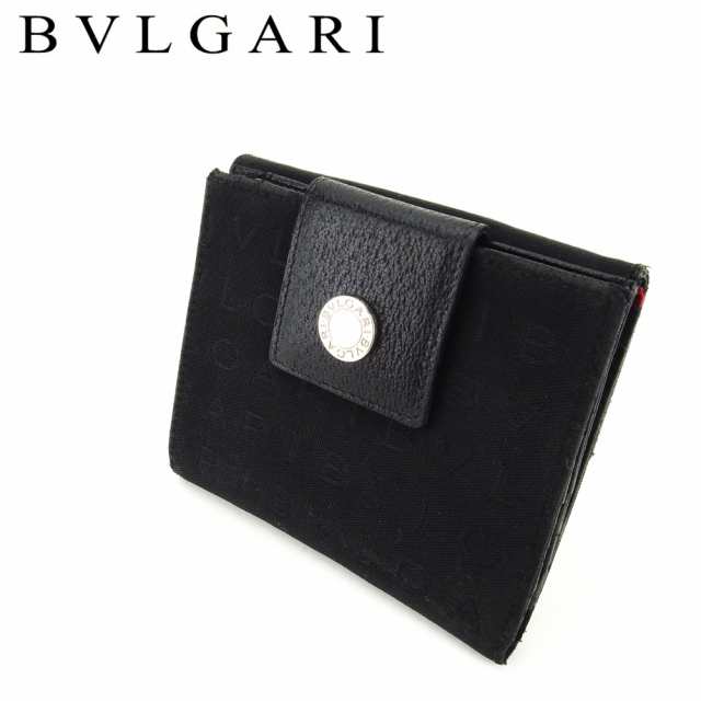BVLGARI二つ折財布 ブルガリ ロゴマニア デニム ラウンドファスナー