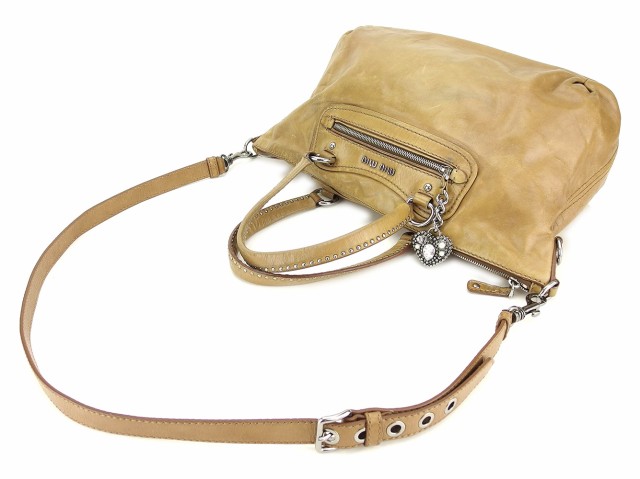 Miumiu Archive Heart Tote Bag 2-Way Shoulder Bag Vintage