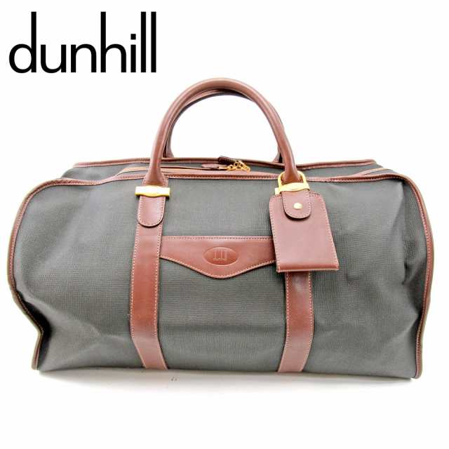 ダンヒル dunhill ボストンバッグ PVC・レザー ロゴ金具 - ボストンバッグ