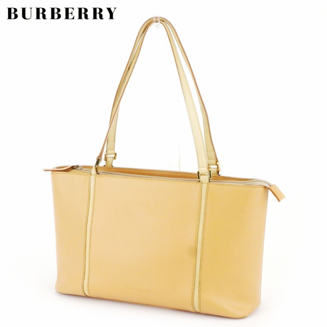 【P20倍】 バーバリー トートバッグ トート ショルダーバッグ ロゴ ベージュ ゴールド レザー BURBERRY バック 収納 バッグ  手持ちバッグ｜au PAY マーケット