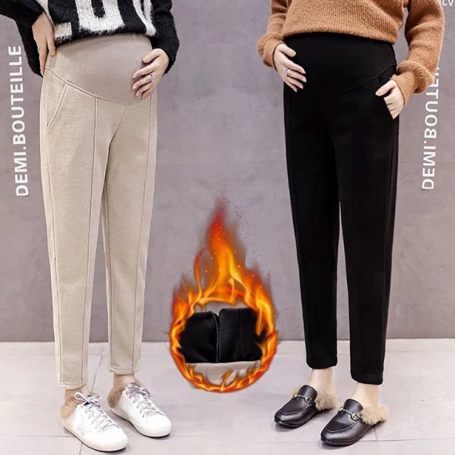 マタニティ パンツ ボトムス 裏起毛 センタープレス レディース 可愛い ママコーデ ママファッション ママ服 マタニティウェア 人気の通販は 5,200円