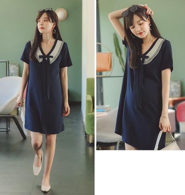 マタニティ ワンピース Vネック プリーツ襟 リボン 半袖 レディース 可愛い ママコーデ ママファッション ママ服 マタニティウェア 人気の通販は マタニティ ワンピース Vネック プリーツ襟 リボン 半袖 レディース 可愛い ママコーデ ママファッション ママ服 マタニティウェア 人気の通販は