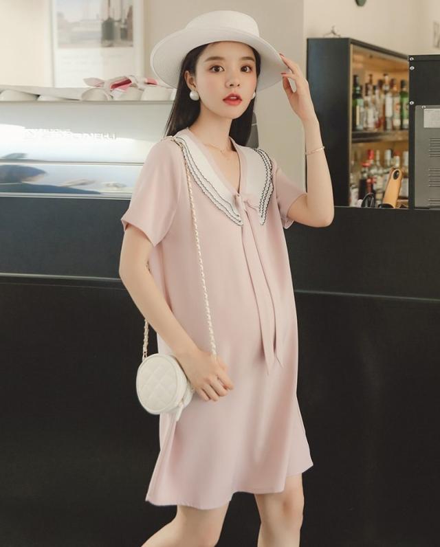 マタニティ ワンピース Vネック プリーツ襟 リボン 半袖 レディース 可愛い ママコーデ ママファッション ママ服 マタニティウェア 人気の通販は マタニティ ワンピース Vネック プリーツ襟 リボン 半袖 レディース 可愛い ママコーデ ママファッション ママ服 マタニティウェア 人気の通販は