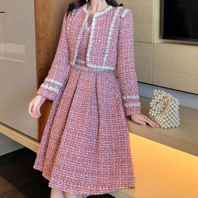 レディース セットアップ パールライン ツイード ツーピースセット ワンピース ショートジャケット ワンピース フォーマル お呼ばれの通販は レディース セットアップ パールライン ツイード ツーピースセット ワンピース ショートジャケット ワンピース フォーマル お呼ばれの通販は