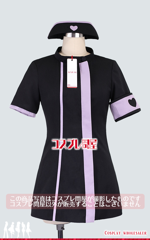 #コンパス 戦闘摂理解析システム メグメグ ナース服 黒 靴下＆手袋付き コスプレ衣装 [2746-1]
