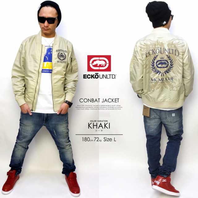 エコーアンリミテッド ECKO UNLTD MA1ジャケット メンズ ミリタリージャケット B系 CONBAT JACKET｜au PAY マーケット