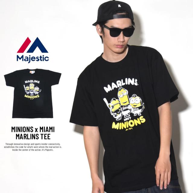 メール便送料無料 マジェスティック Majestic コラボ Tシャツ メンズ 半袖 Minions Miami Marlins Tee マイアミ マーリンズ 野球の通販はau Pay マーケット Deep ストリート系 メンズカジュアルファッション通販