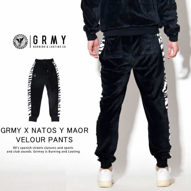 グライミー Grimey ベロアパンツ メンズ サイドライン コラボ Grmy X Natos Y Maor Velour Pantsの通販はau Pay マーケット Deep ストリート系 メンズカジュアルファッション通販