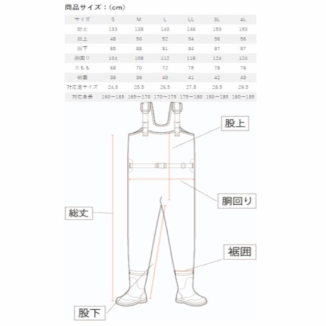 双進(SOSHIN) RBB サーフウェーダー L ブラック 7618 - ウェーダー