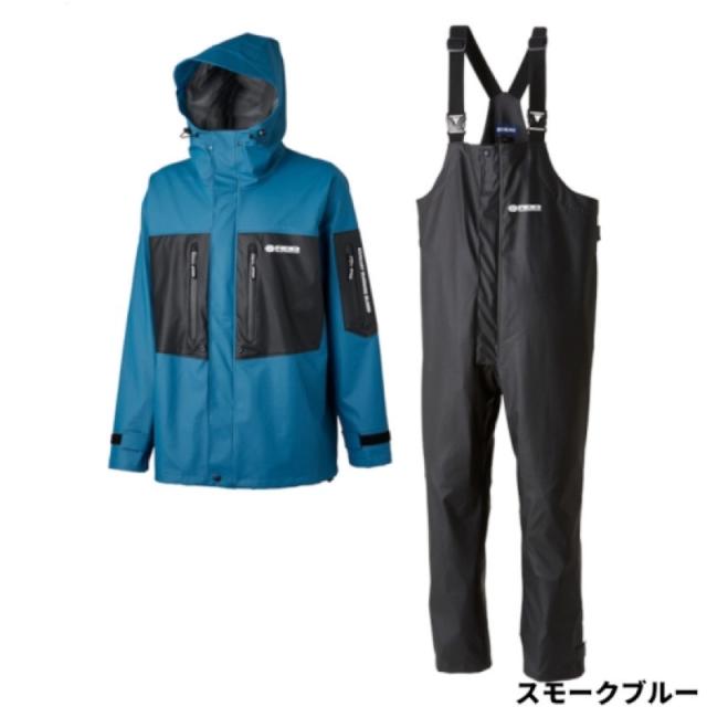 双進(SOSHIN) RBB オフショアレインスーツ 3L スモークブルー 7707