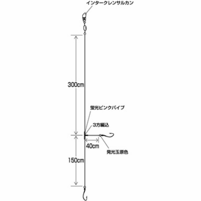 ハヤブサ Hayabusa ふかせ真鯛 4.5m 2本鈎 E-721 12-6号 ネコポス