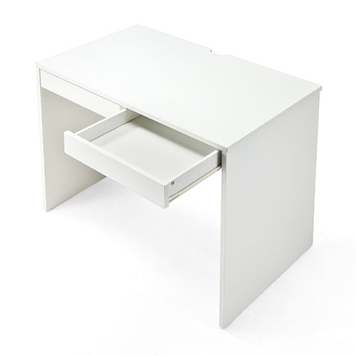 Furinno PCデスク 幅100cm 引出付 コンパクト エスプレッソ 引き出し