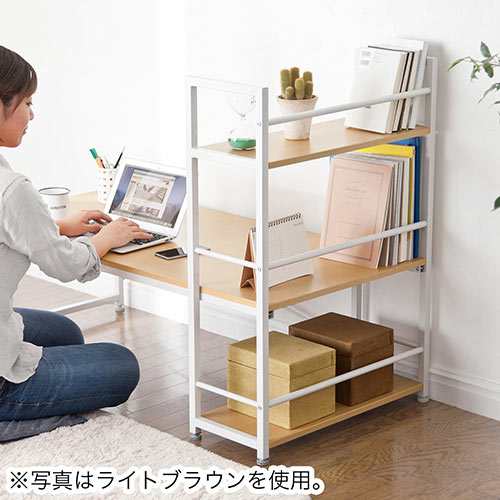 ラック付き ローデスク 幅120cm 左右入れ替えられる収納棚 パソコンデスク ロータイプ 机 [100-DESKH023]の通販はau PAY  マーケット - サンワダイレクト | au PAY マーケット－通販サイト